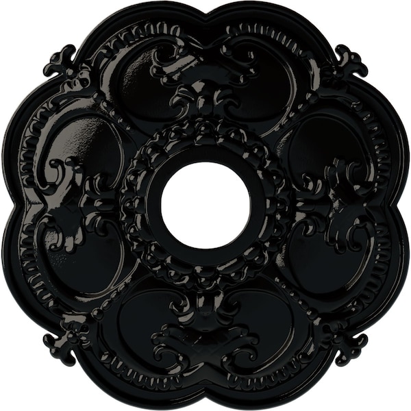 Ekena Millwork Rotherham Ceiling Medallion (Fits Canopies up to 3 1/2"), 18"OD x 3 1/2"ID x 1 1/2"P, Black Pearl CM17ROBPS - main